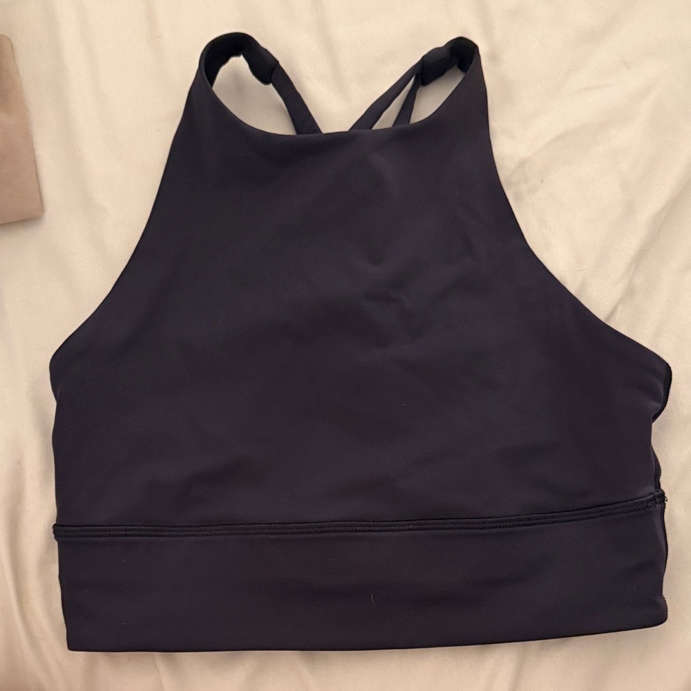 Lulu Wunder Train Women's Black High-Neck Sports Bra (6)